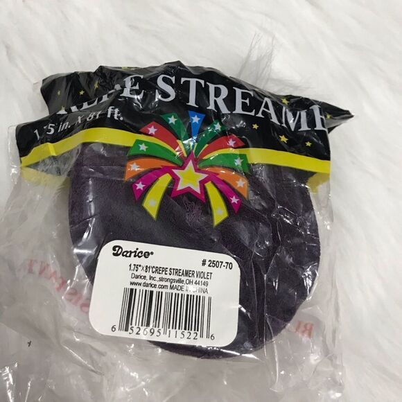 Darice Crepe Streamer Violet Dark Purple - Picture 2 of 2